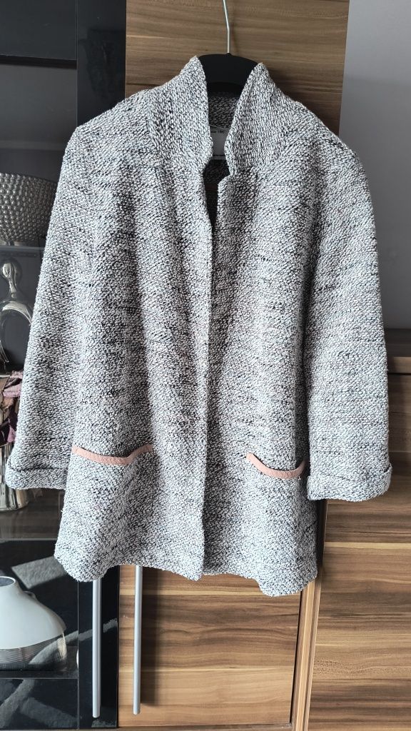 Kardigan narzutka sweter ONLY wiosna lato kolor szary melanż rozmiar M