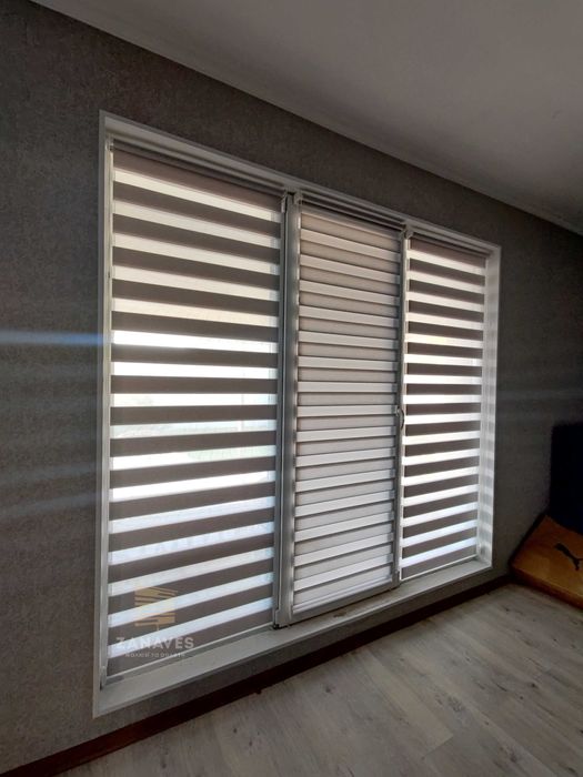 Жалюзі день ніч, тканинні ролети, рулонные шторы в Житомире, римские