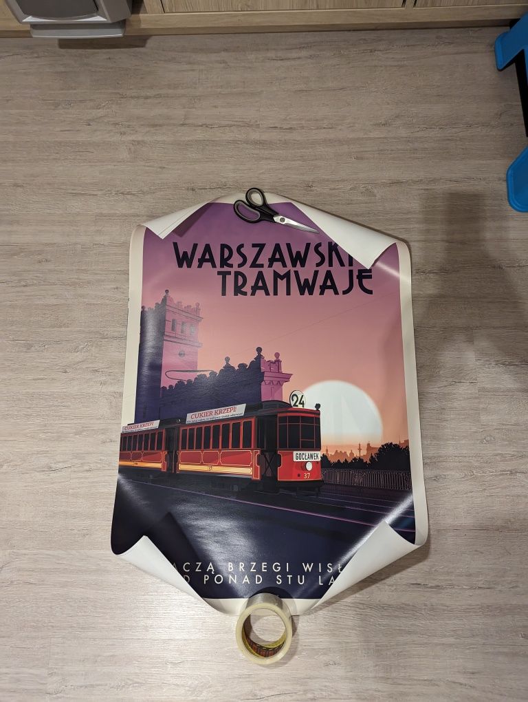 Zestaw 3 plakatów A1 z Tramwajami Warszawskimi