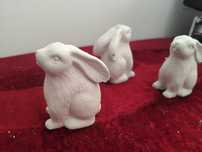 Zajączek wielkanocny figurka z gipsu wysokość 7 cm