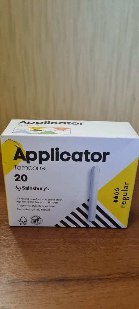 Тампоны Applicator от Sainsburys Regular 20 шт.