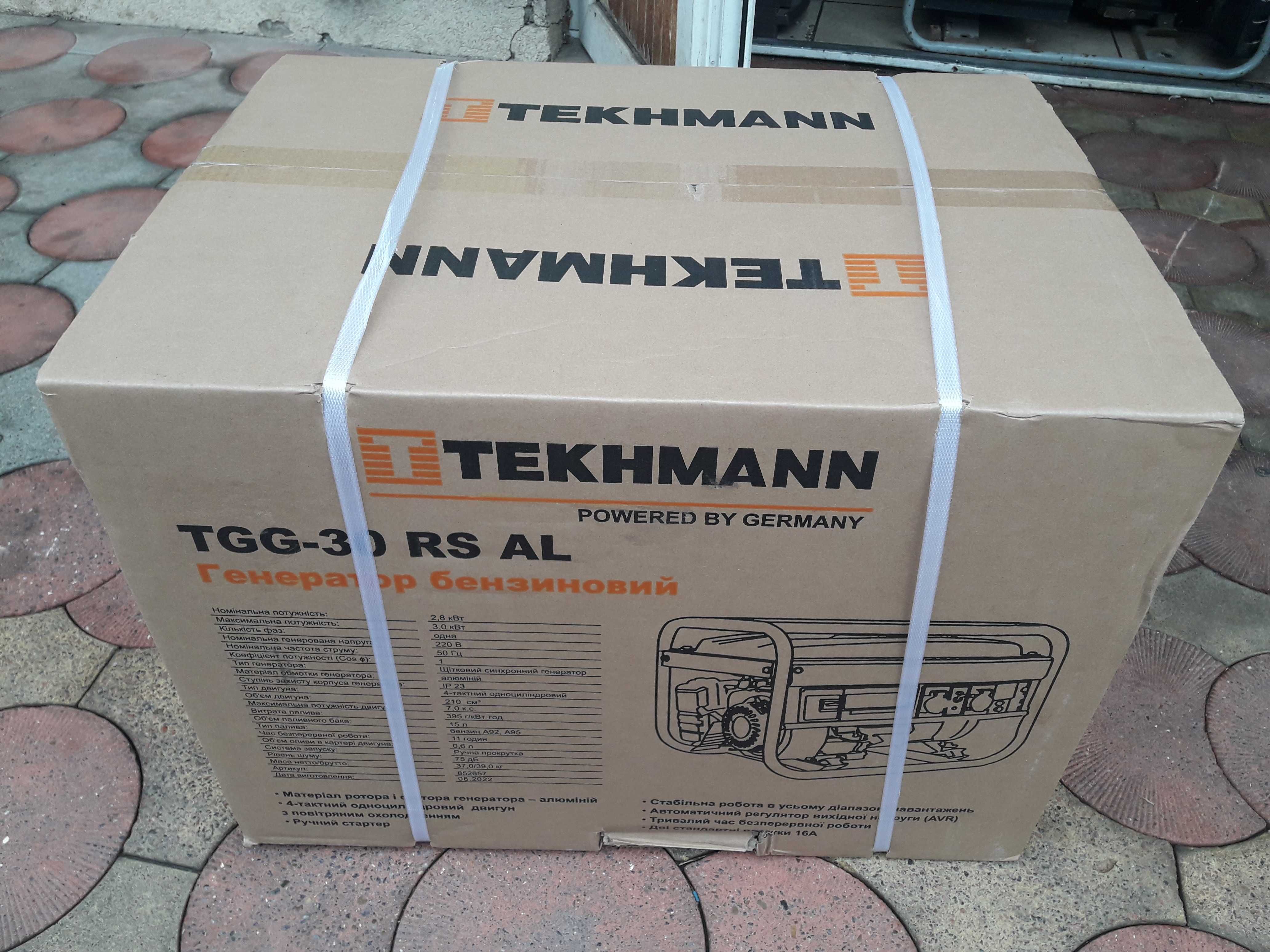 Генераторы бензиновые Tekhmann TGG-30 RS AL.