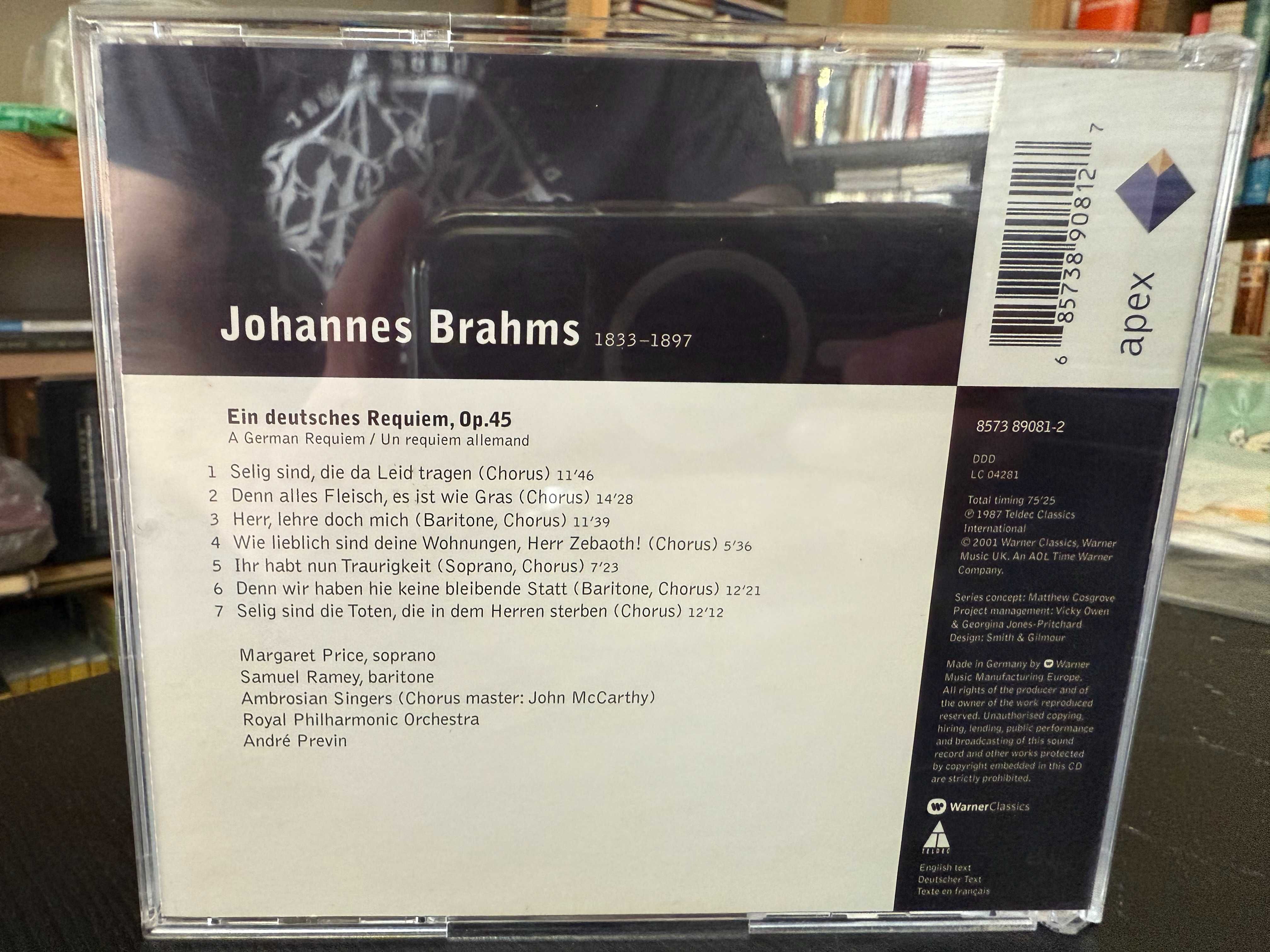 Brahms – Ein Deutsches Requiem – Margaret Price, Samuel Ramey – Previn