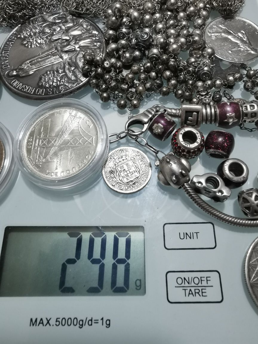 Diversas peças em prata