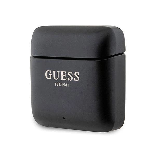 Słuchawki Bluetooth Guess Printed Logo TWS + stacja dokująca - czarne