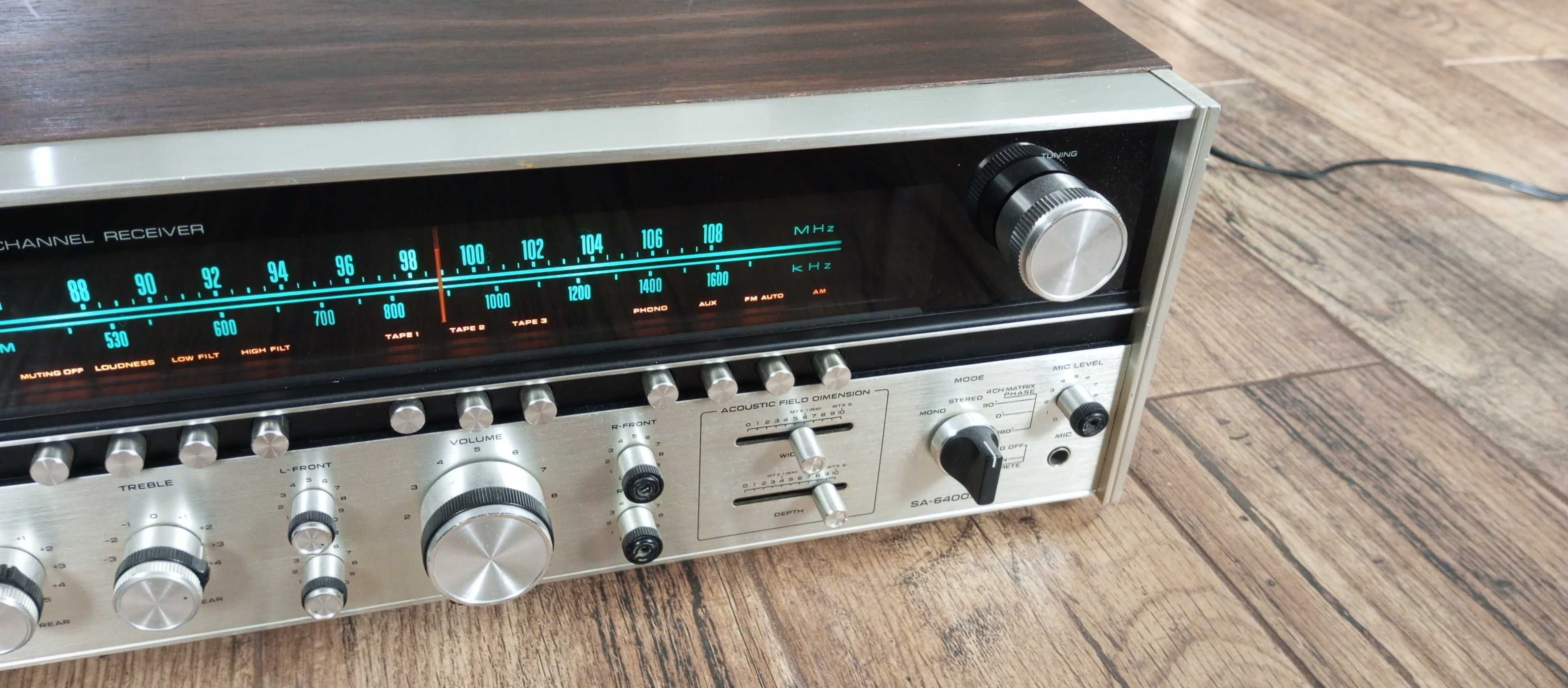 Technics by Panasonic SA 6400x 4ch, amplituner + joystick sterujący