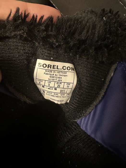 Теплые зимние детские сапоги sorel 23 размера