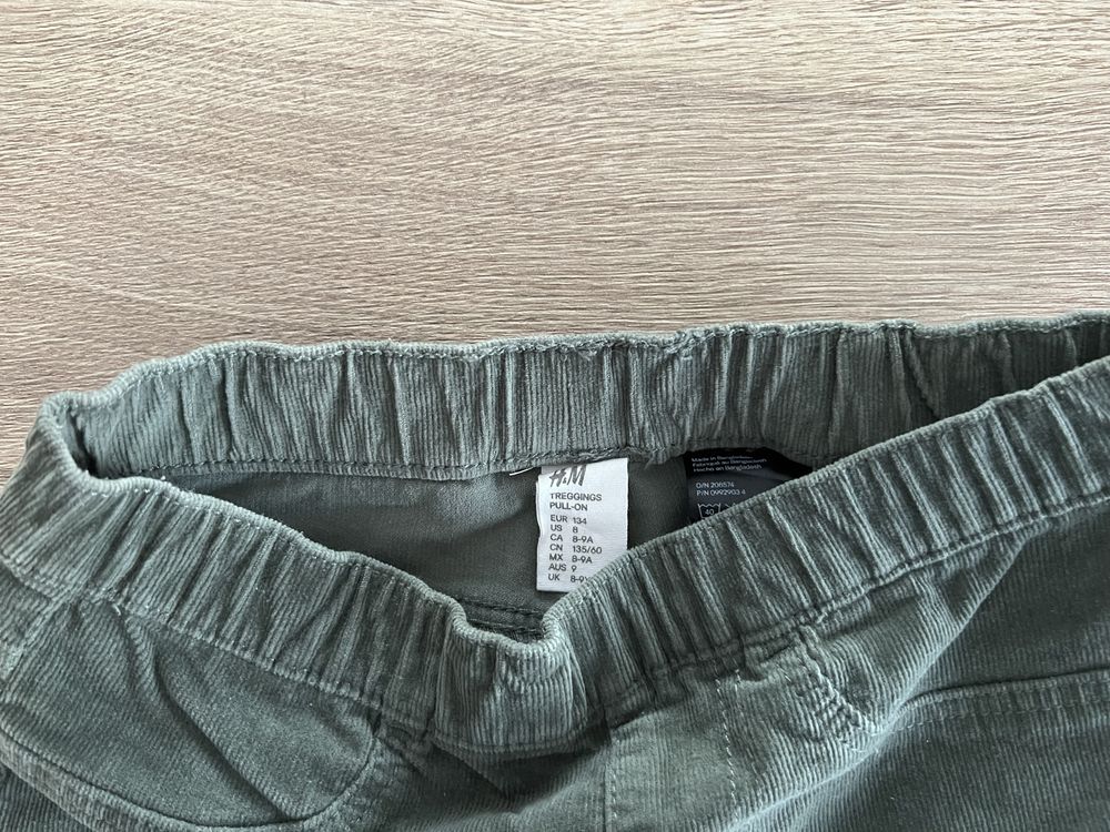 Spodnie sztruksowe H&M rozmiar 134