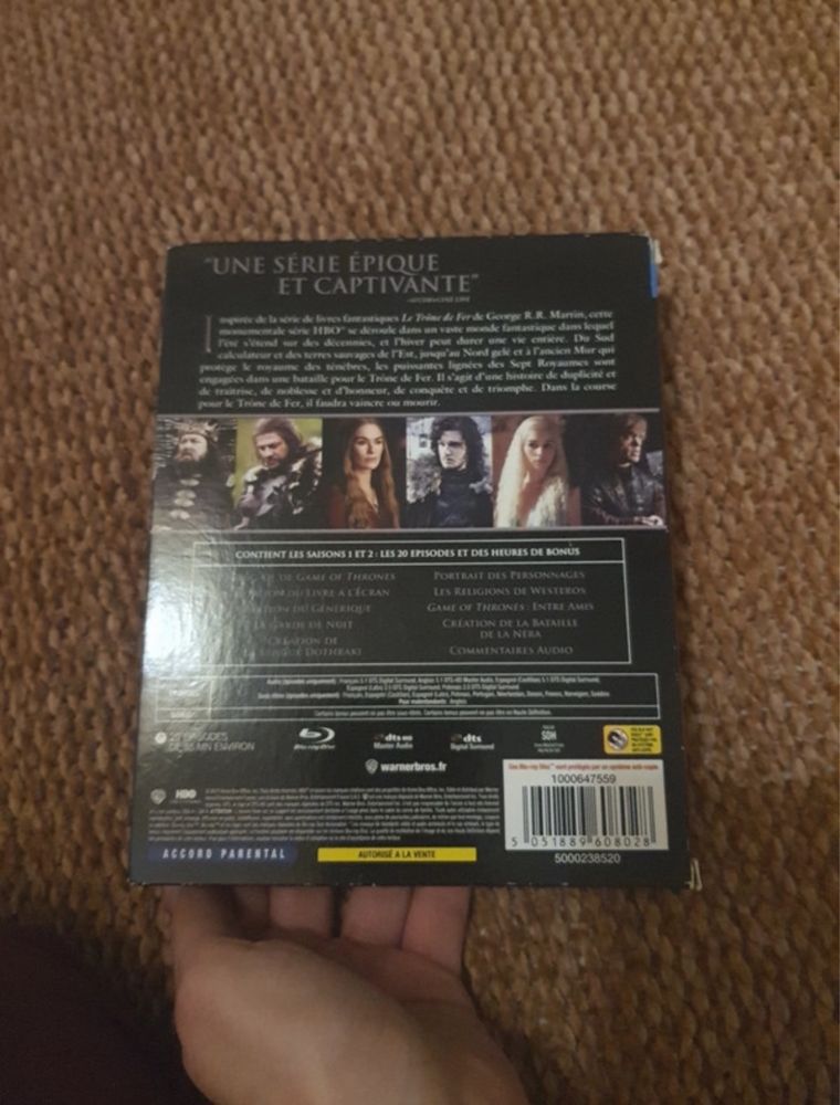 Game of Thrones / Guerra dos Tronos - temporada 1 e 2 blu-ray