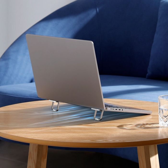 Baseus uniwersalne podstawki nóżki do laptopa (2 szt.) srebrny
