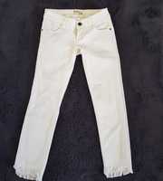 Spodnie białe jeansy rurki rozmiar M damskie
