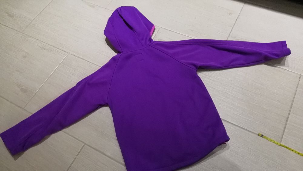 Kurtka Softshell fioletowa z kapturem r. 128