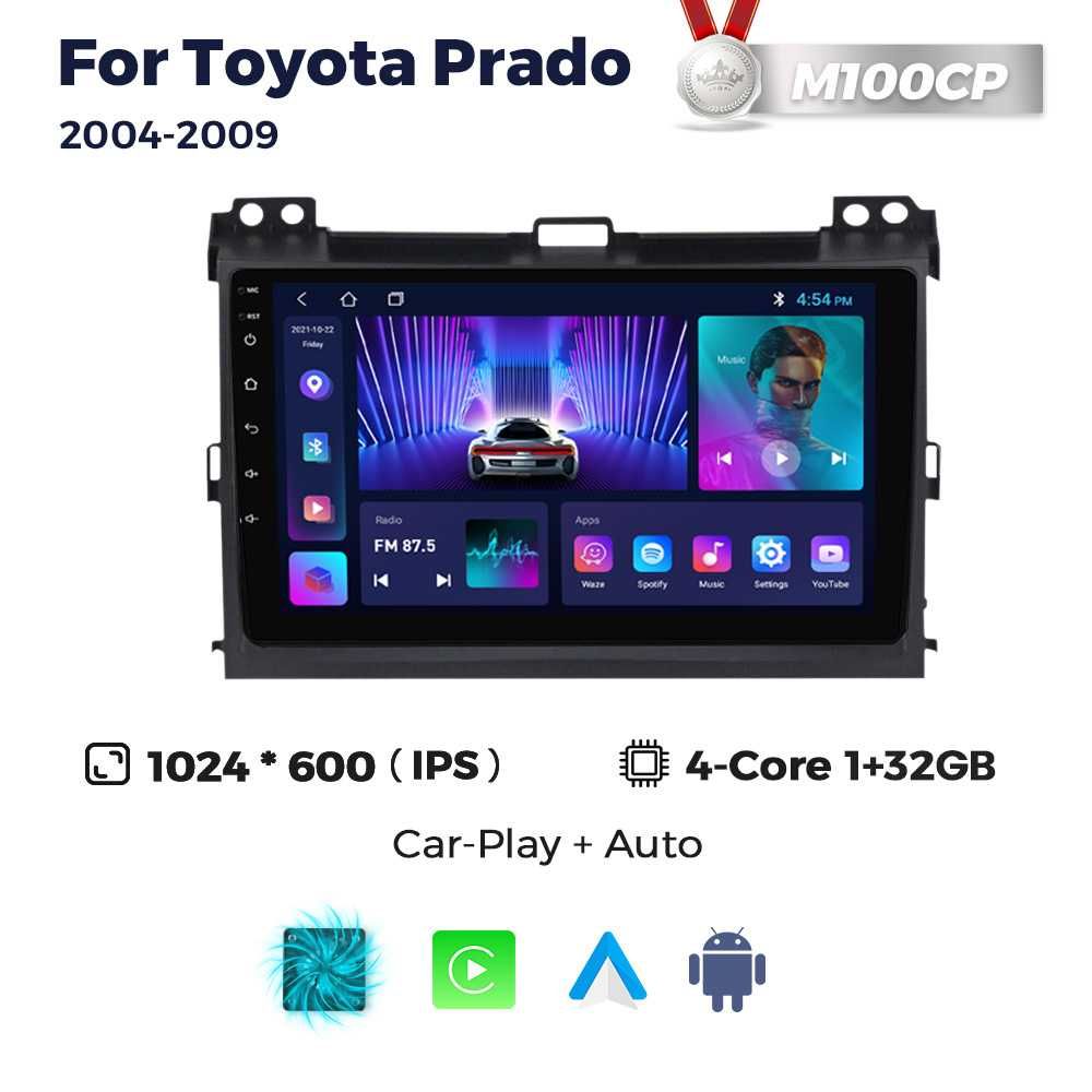 Штатна магнітола TOYOTA Prado 120 android DVD GPS навігація тойота