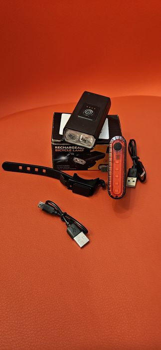 Oświetlenie rowerowe przód tył ładowane z USB