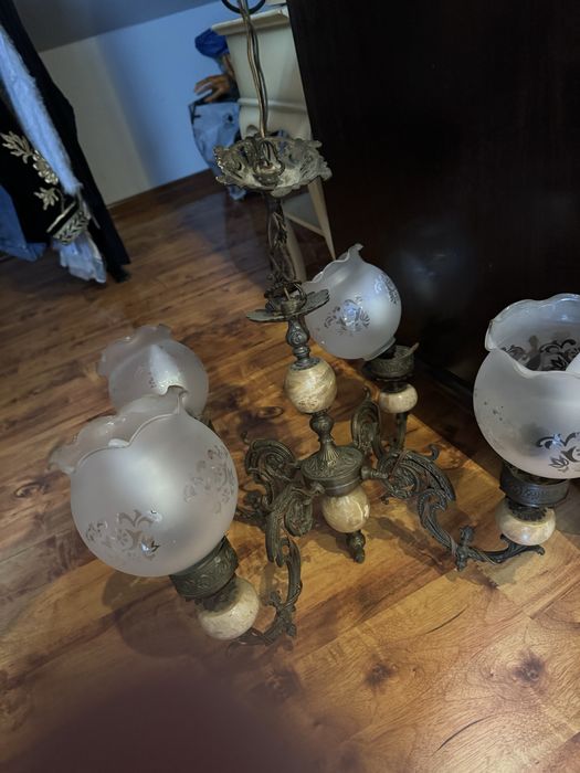 Żyrandol Lampa Mosiądz mosiężny