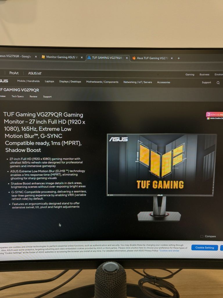 Asus TUF Gaming 27'' 165Hz FHD