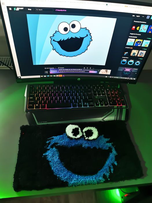 Podkładka pod klawiaturę, tufting