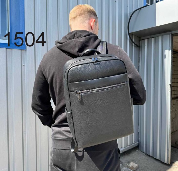 Шкіряний рюкзак чорний з натуральної шкіри/ Кожаный рюкзак