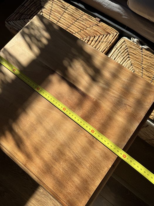 Kolonialna szafka teak mała komoda z szufladami oczyszczona 50x40x63
