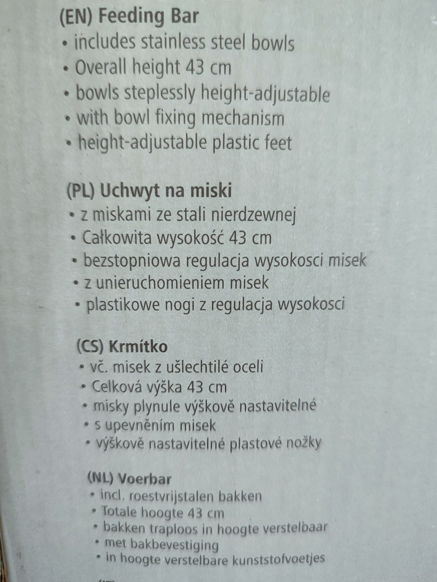 Miska 2 miski metalowe dla psa na stojaku kerbl 2x2800ml