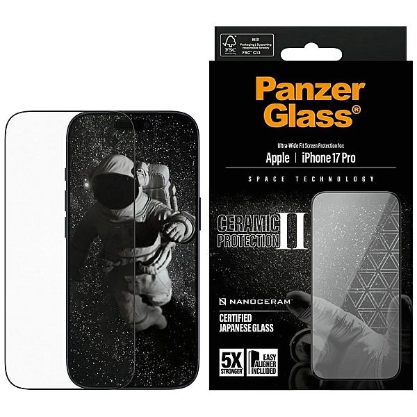 Szkło ceramiczne PanzerGlass Ceramic II Ultra-Wide Fit EasyAligner na