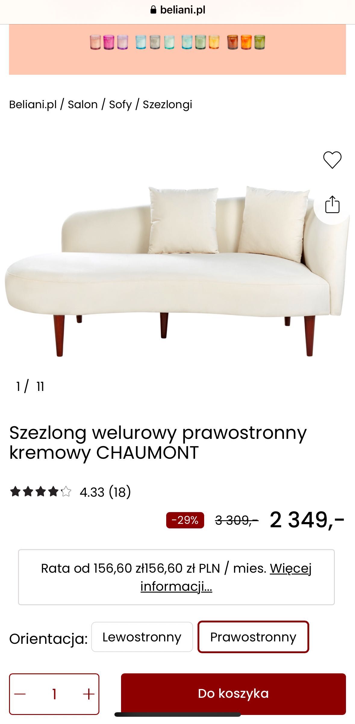 Sprzedam szezlong / sofę