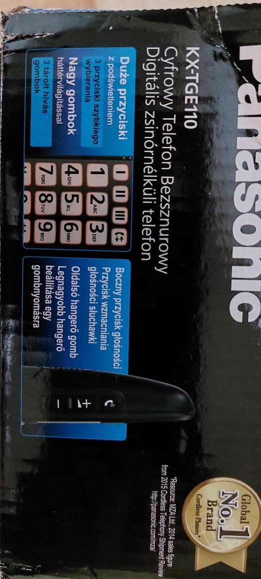 Telefon stacjonarny Panasonic KX-TGE110  Czarny