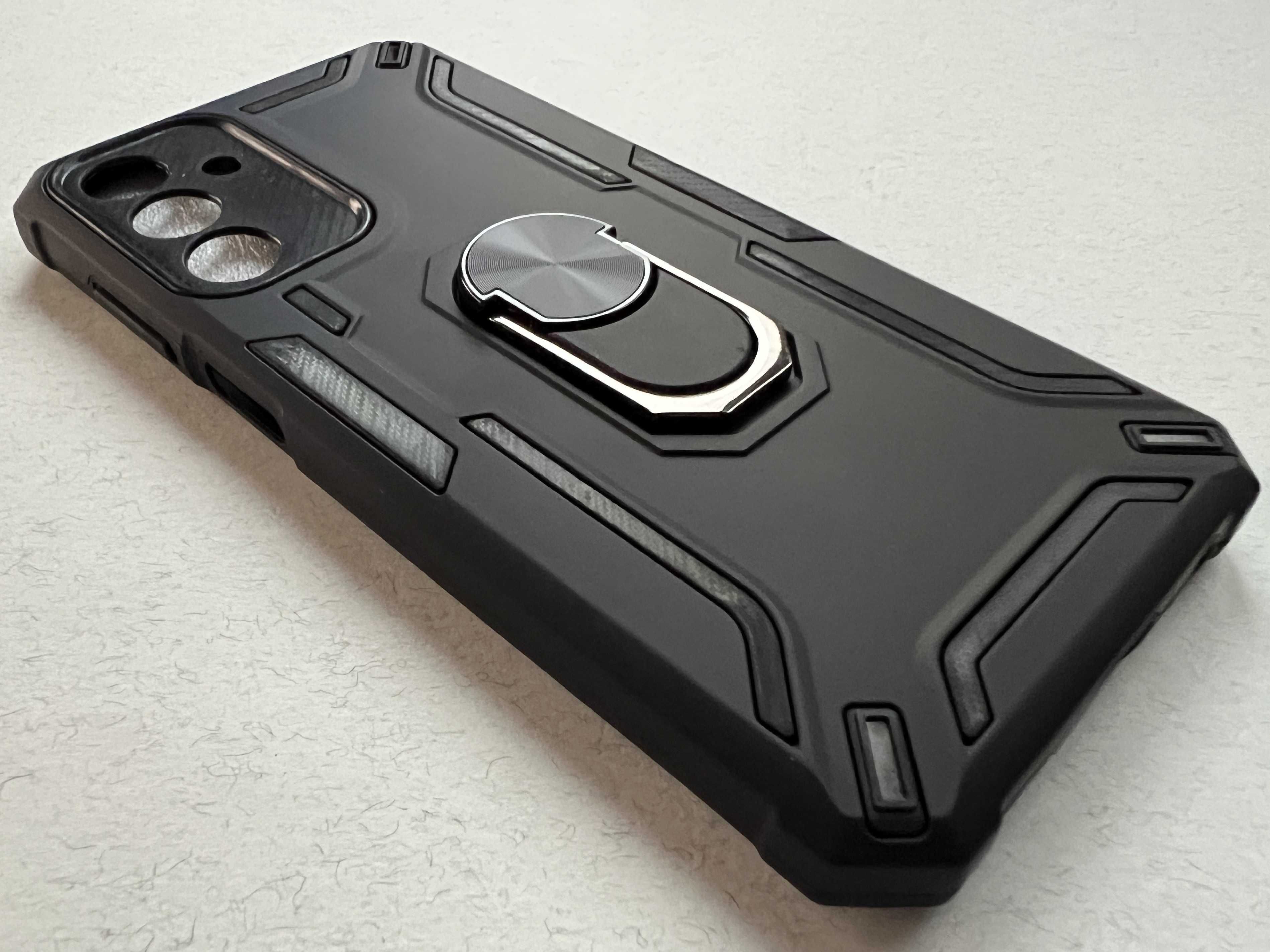 Samsung Galaxy A15 чохол Iron Grip магніт підставка чорний пластик