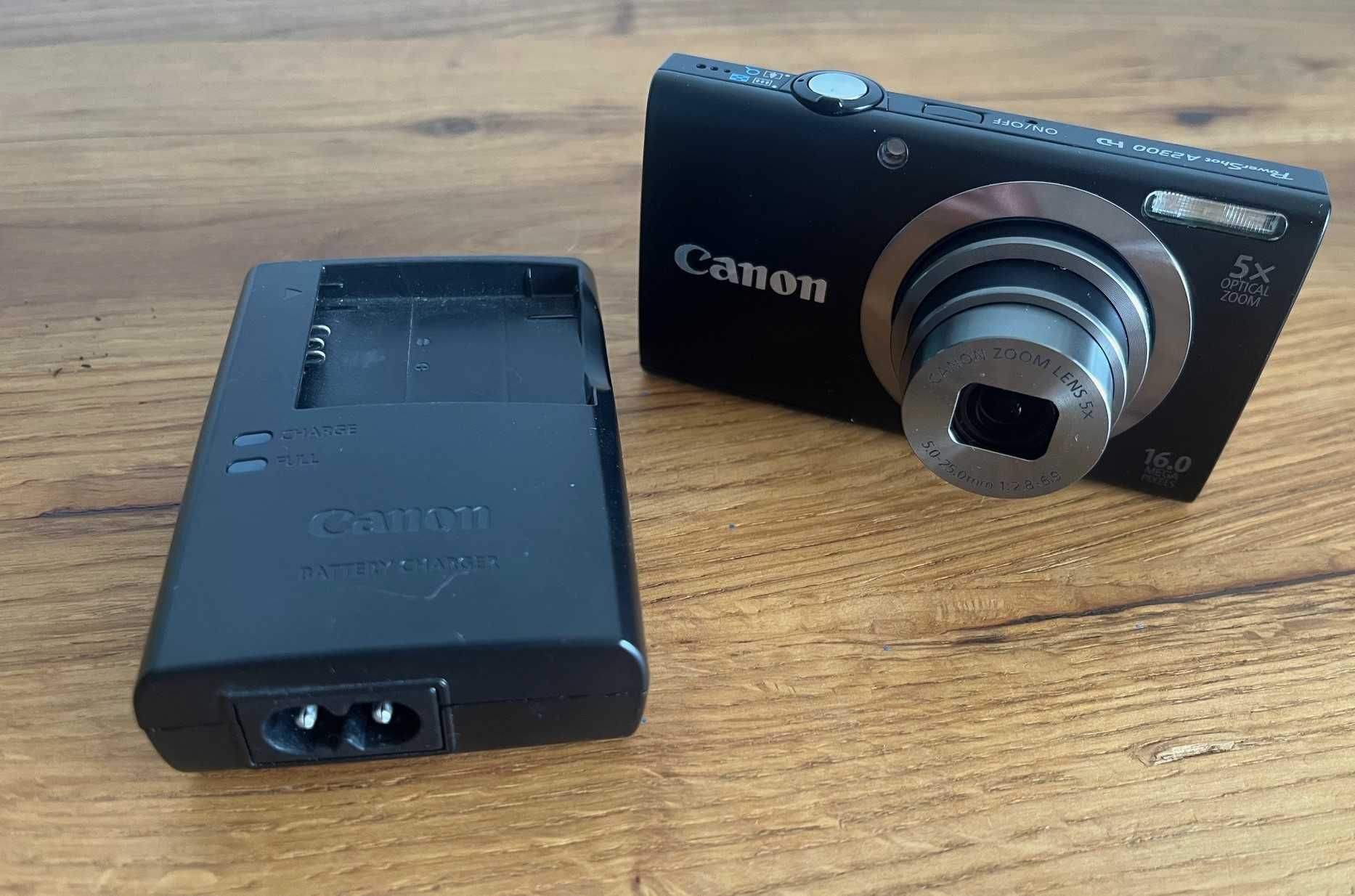 Aparat Canon PowerShot A2300 + ładowarka + oryginalny akumulator
