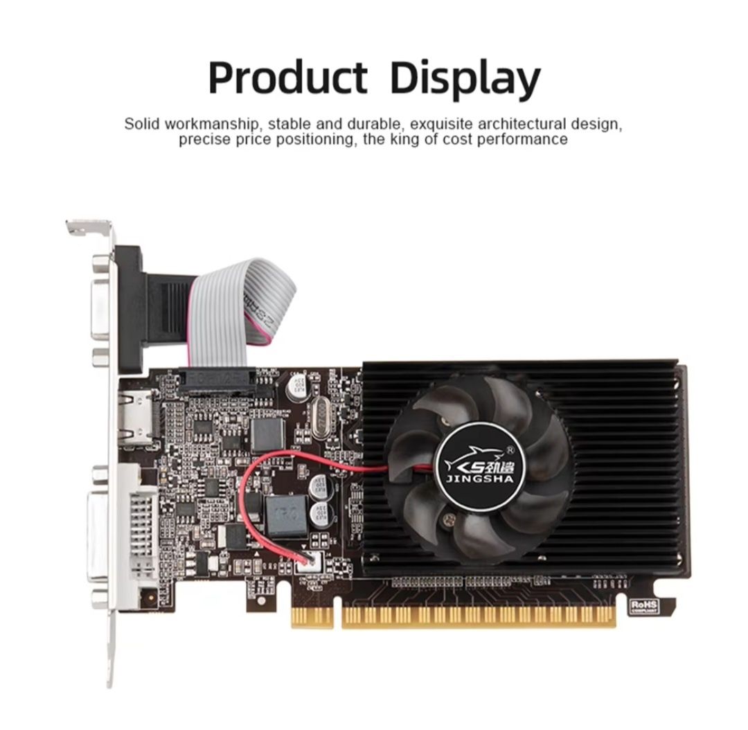 GT730 4 Гб DDR3 128 біт відеокарта з портом HDM
VGA DVI PCI-E2.0 16X к