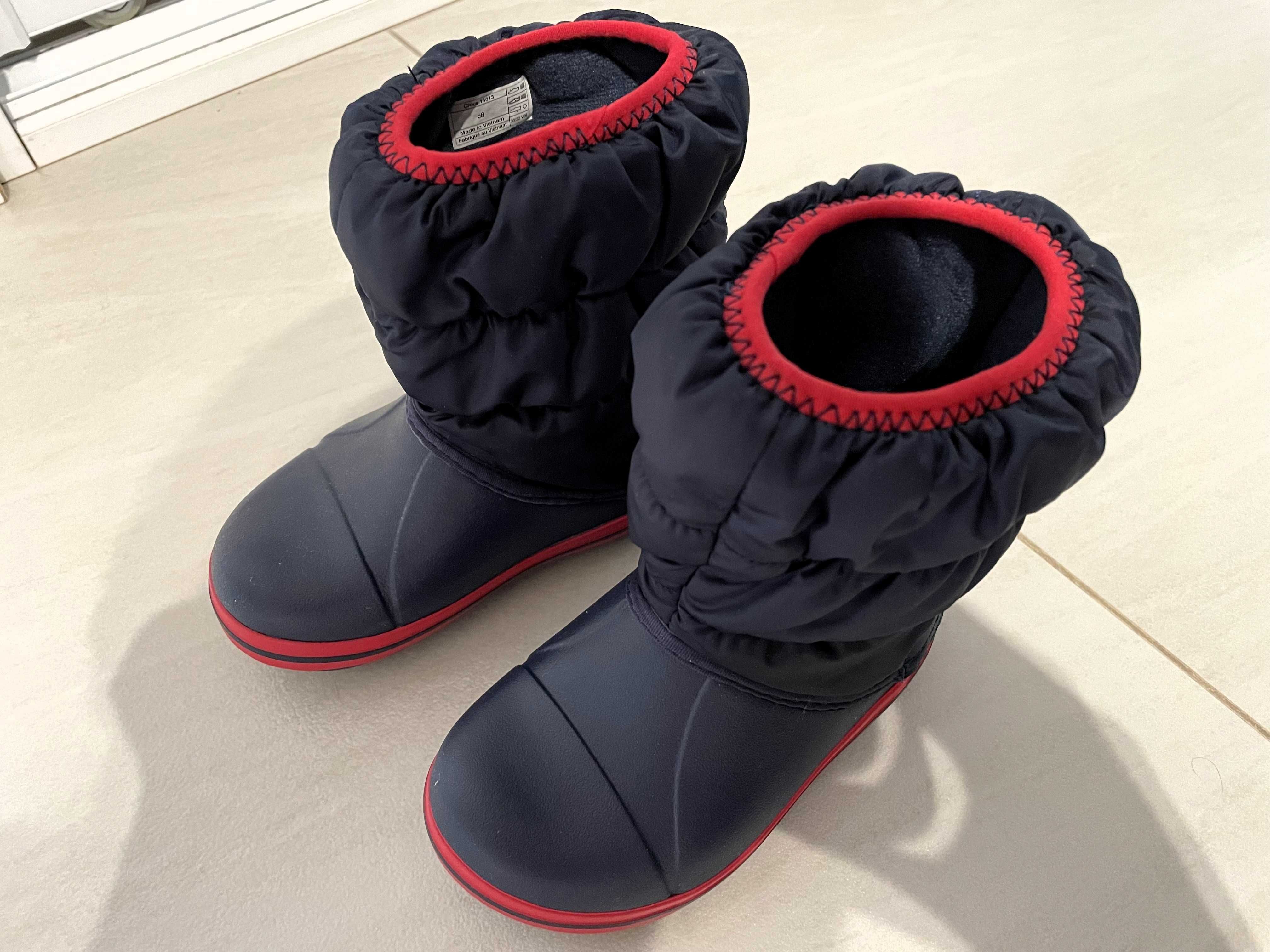 Kozaki ocieplane Crocs - dziecięce r. 24-25 (jak nowe)