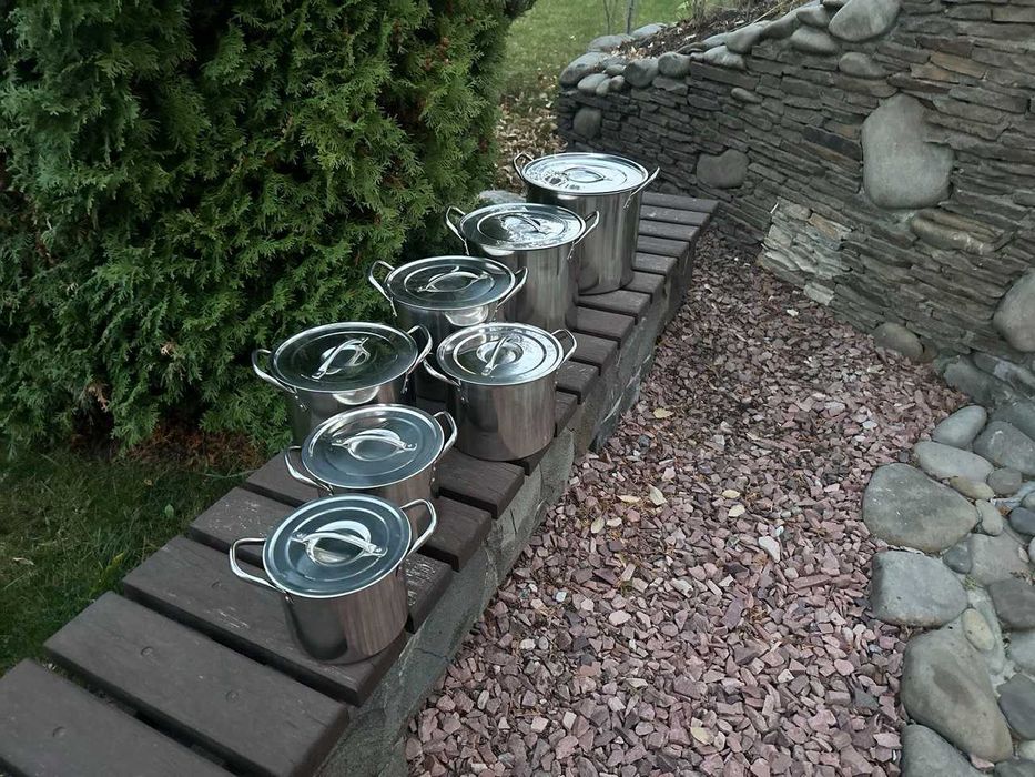 ‼️ Набор посуды с нержавейки. 7️⃣ кастрюль. Кухонная утварь. Кастрюля.