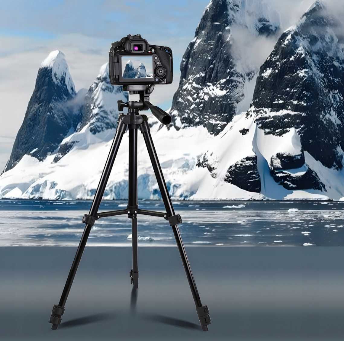 STATYW NA APARAT telefon stojak tripod 103cm uchwyt do zdjęć z pilotem
