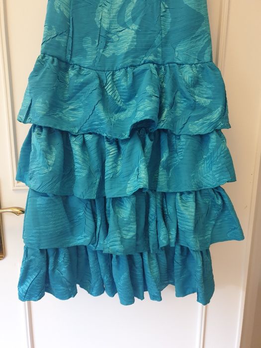 Vestido azul-petróleo