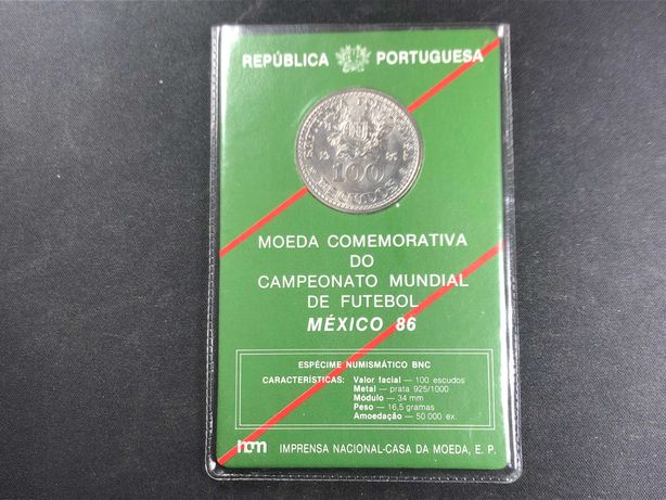Carteira 100 Escudos 86 Cuproniquel Comemorativa Mundial México