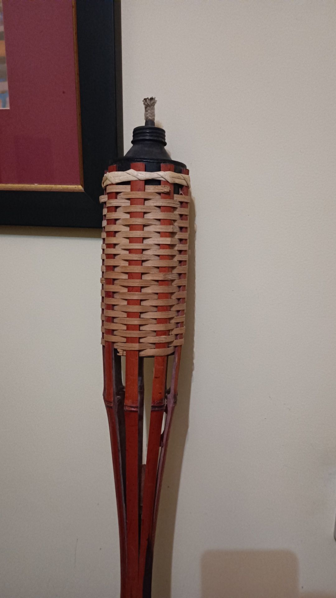Lampião com garrafa de álcool