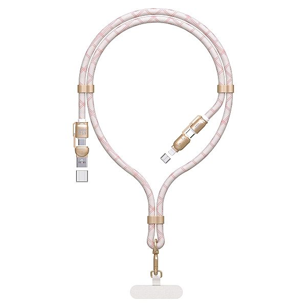 Kabel 4w1 / smycz Dudao L20MAX USB-A / USB-C / Lightning PD QC 65W 1.5