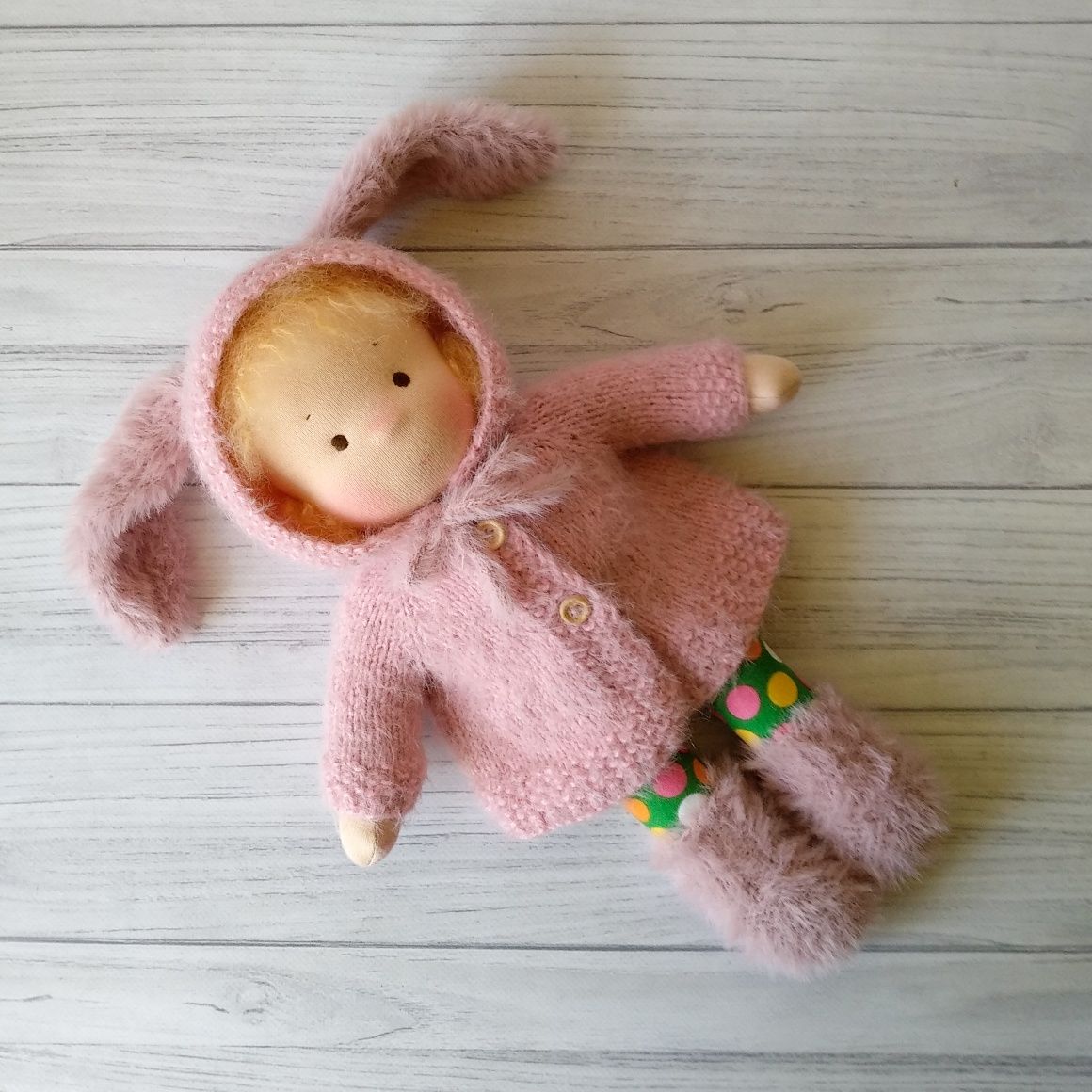 Текстильная кукла в вальдорфском стиле для самых маленьких