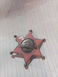Детский значок sheriff шериф металлический