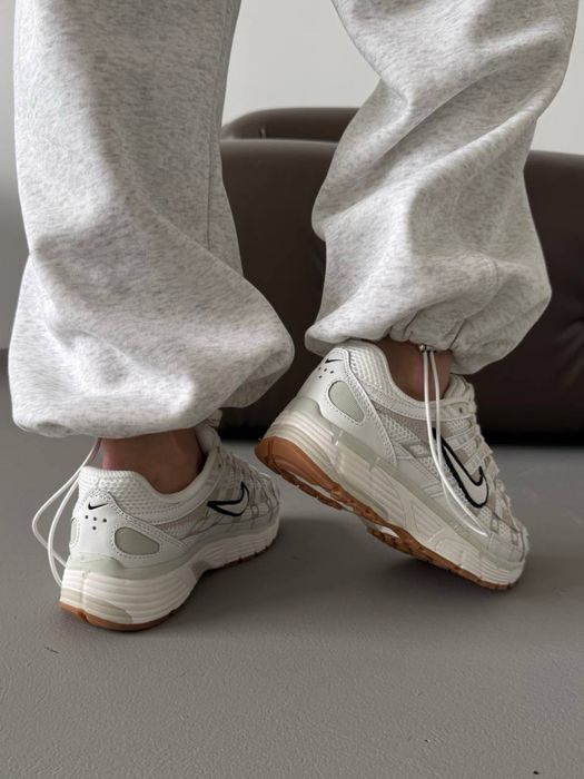 БЕЗ ПЕРЕДОПЛАТ‼️ Жіночі кросівки Nike p-6000 WHITE / BLACK SWOOSH