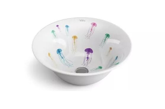Umywalka nablatowa Bathco New Nordic Jellyfish 40cm
