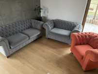 Kanapa sofa lord, oxford, pikowana  3,2,1 osobowe