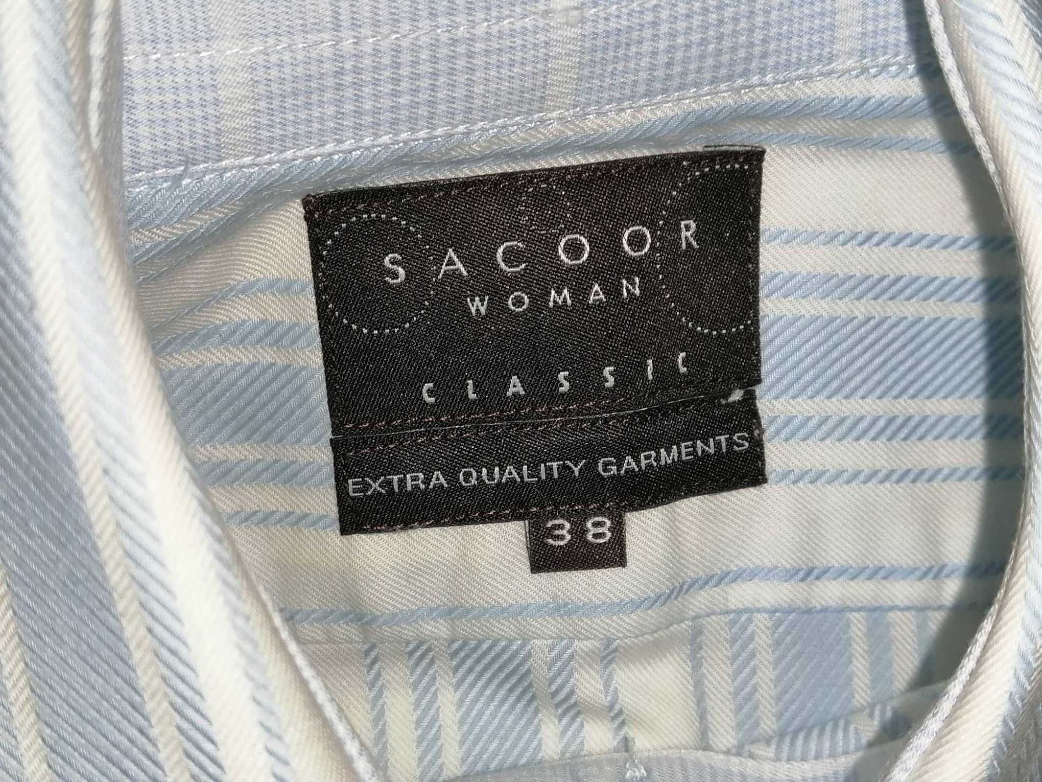 Camisa clássica azul riscas branco Tam. 38 sacoor - excelente estado