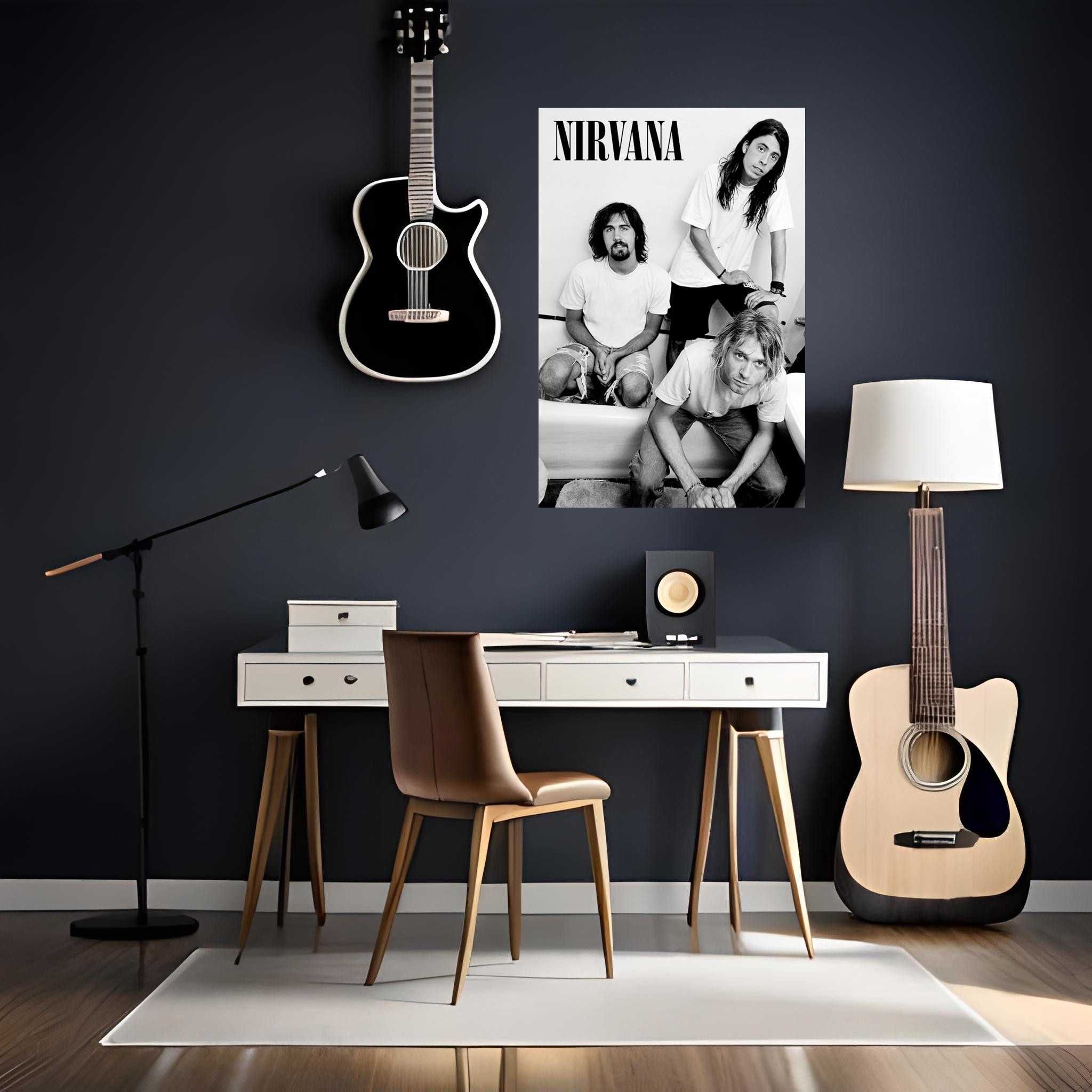 Nirvana Zespół - plakat muzyczny 61x91,5 cm Nowy