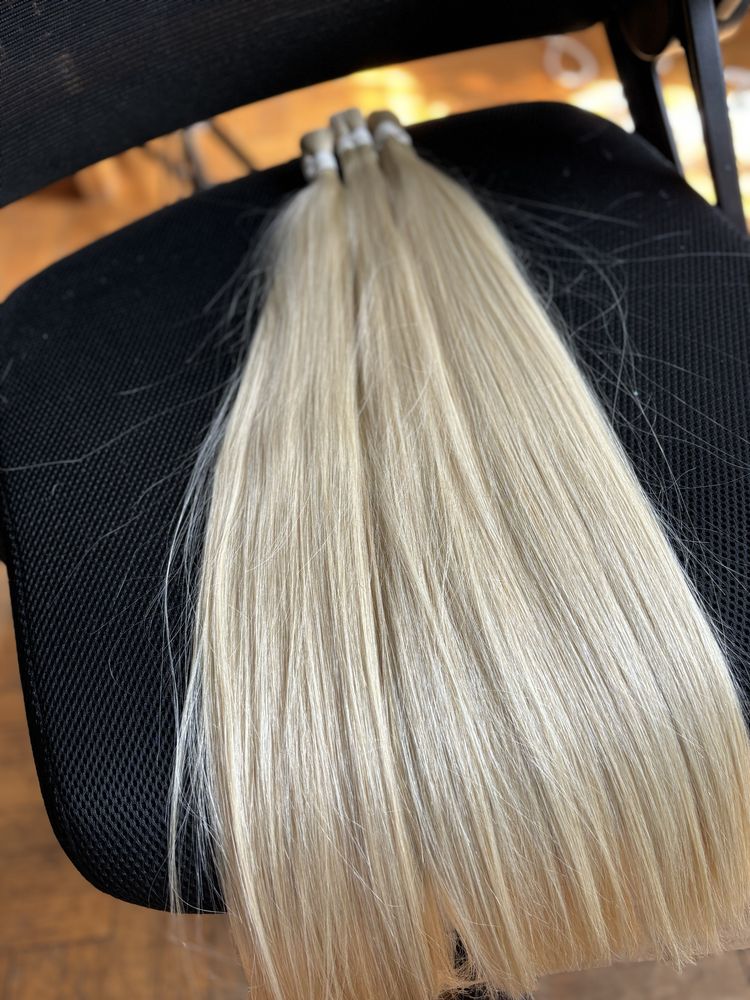 Włosy naturalne blond 60 cm super dron