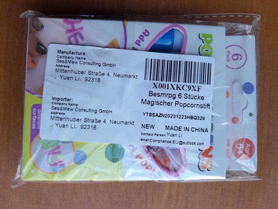 Magic Pen popcorn 3d magiczny długopis 6 sztuk flamastry nowe outlet
