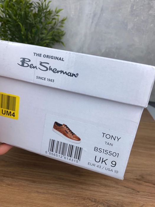 Buty męskie Ben Sherman Tony r. 43 - eleganckie brązowe sneakersy