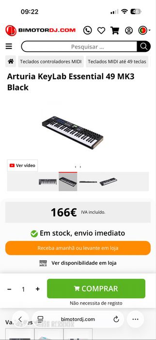 Keylab Essential 49 MKIII 1 mes de uso. Factura e garantia