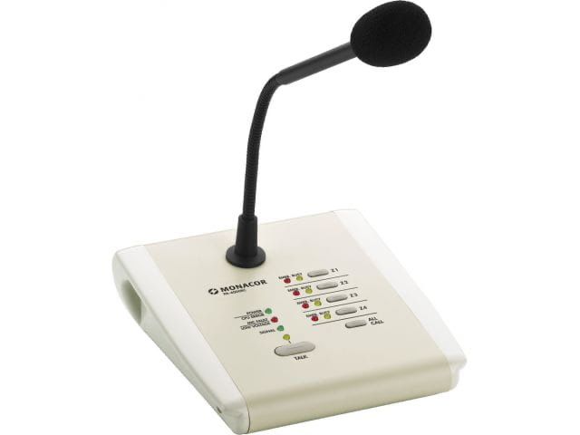 MONACOR PA-4000RC - mikrofon pulpitowy PA, 4-strefowy