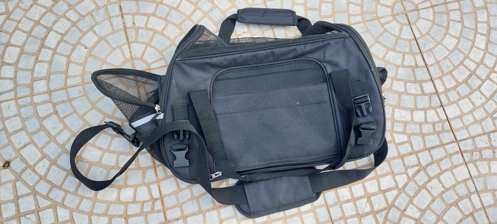 Transportador para cães e gatos respirável, dobrável, impermeável